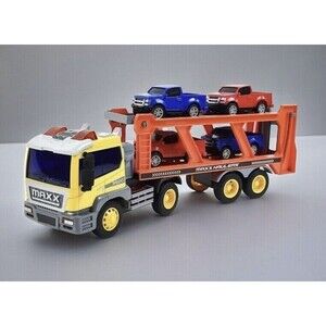 Maxx Action Truck & Trailer Vehicle Transport Hauler with Lights & Sounds NEW!